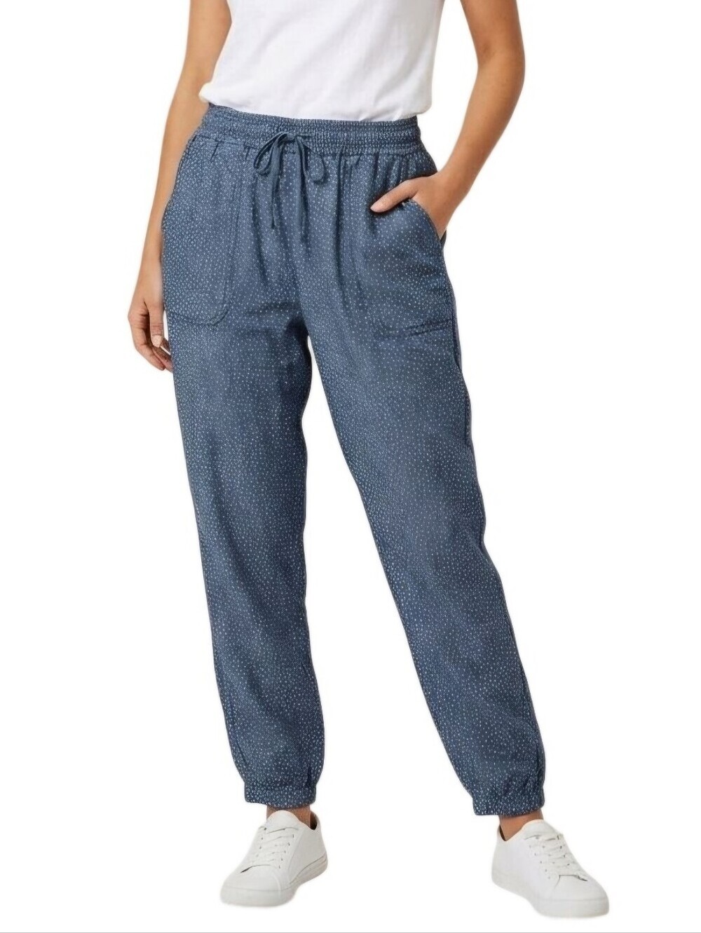 Thread & Supply NWOT Tencel Chambray Polka Dot Joggers Size M